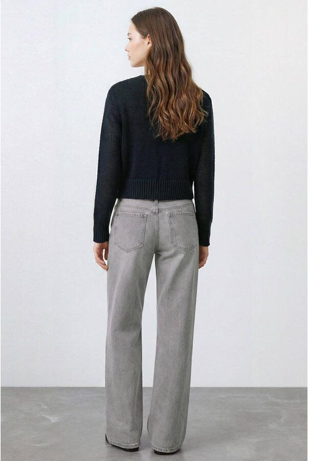 MANGO TEEN trui donkerblauw gebreid - Foto 2
