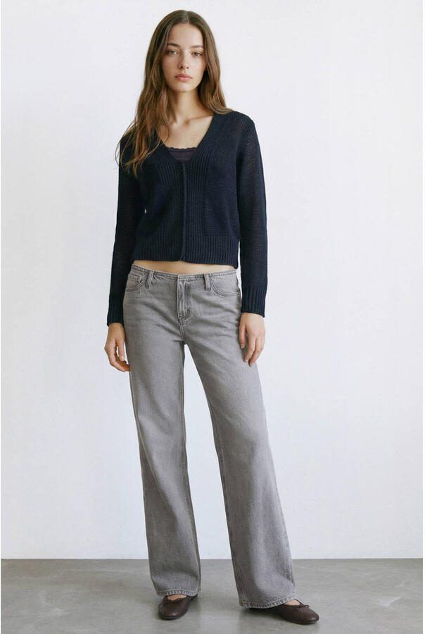 MANGO TEEN trui donkerblauw gebreid - Foto 3