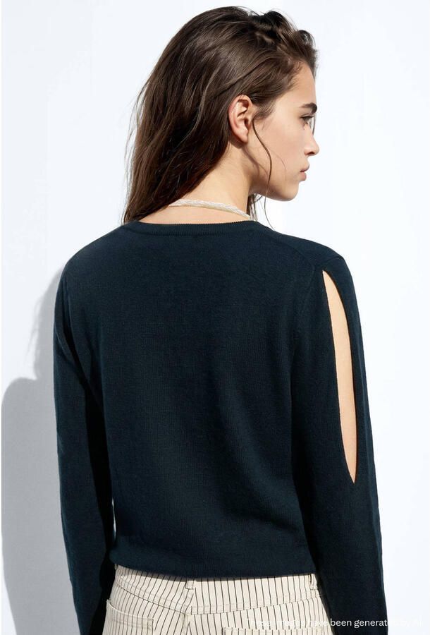 MANGO TEEN trui met cut-out marineblauw - Foto 2