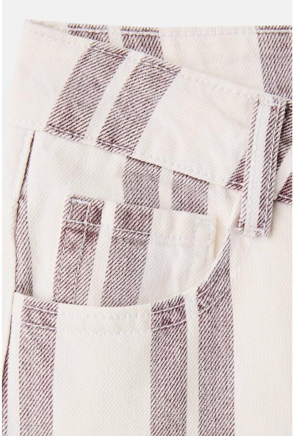 MANGO TEEN wide leg gestreepte jeans lichtbeige - Foto 2