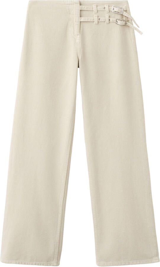 MANGO TEEN wide leg jeans beige