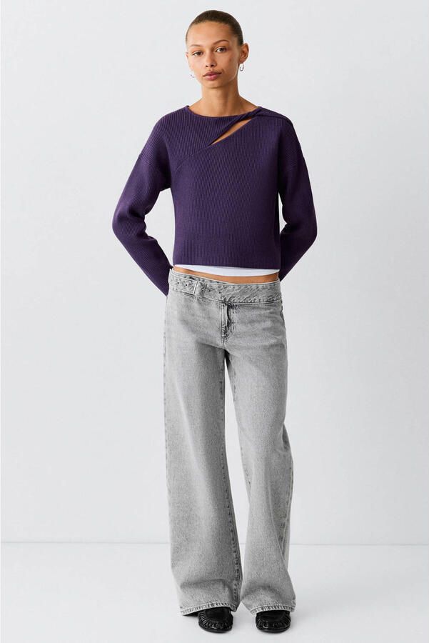 MANGO TEEN wide leg jeans changeant grijs - Foto 2
