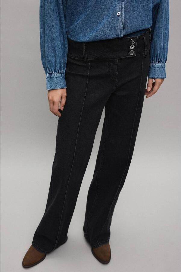 MANGO TEEN wide leg jeans changeant grijs