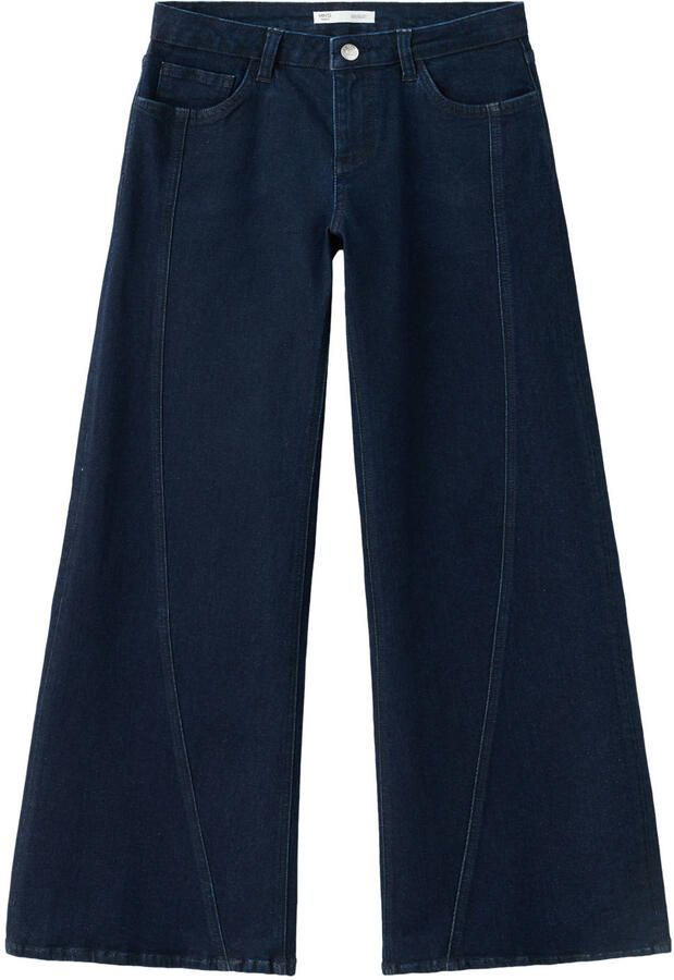 MANGO TEEN wide leg jeans donkerblauw