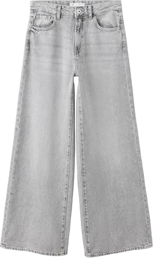 MANGO TEEN wide leg jeans grijs denim