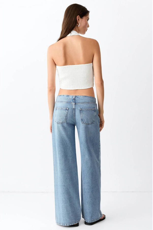 MANGO TEEN wide leg jeans lichtblauw - Foto 3