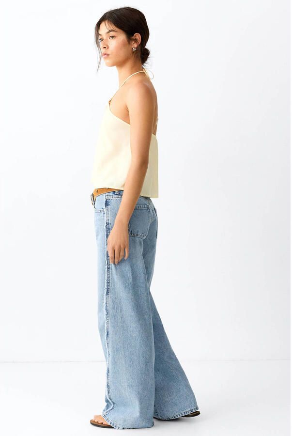 MANGO TEEN wide leg jeans lichtblauw - Foto 3