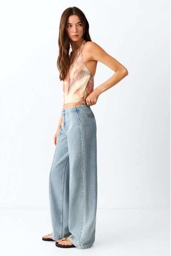 MANGO TEEN wide leg jeans lichtblauw - Foto 3