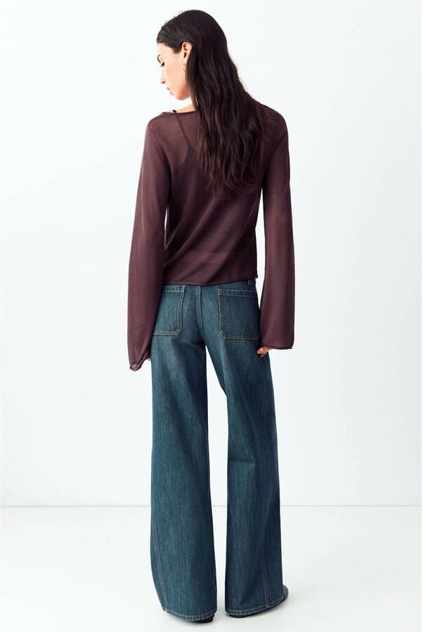 MANGO TEEN wide leg jeans mediumblauw - Foto 3