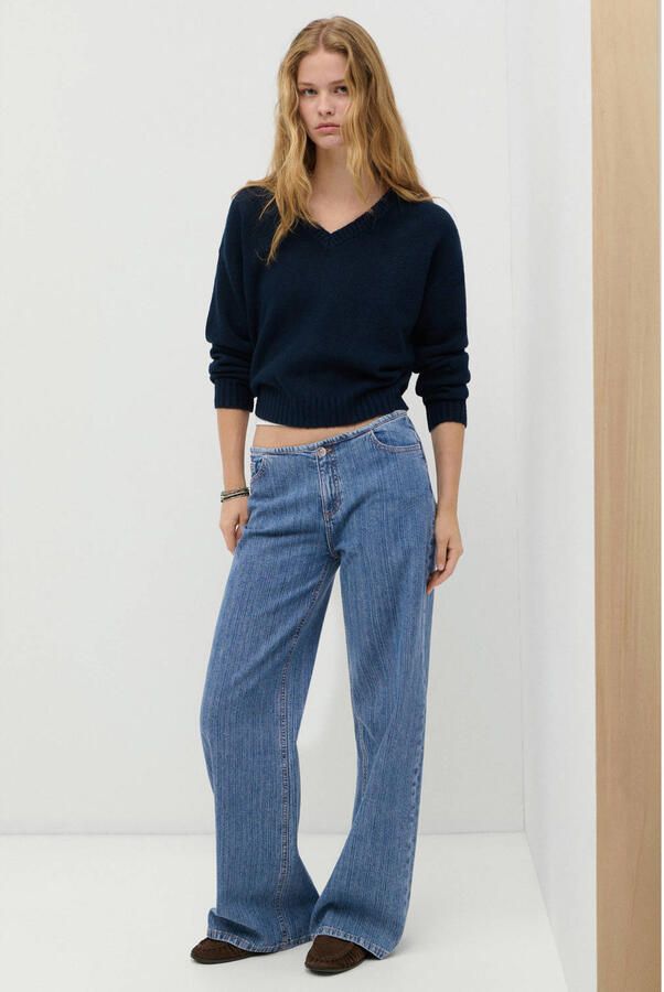 MANGO TEEN wide leg jeans mediumblauw