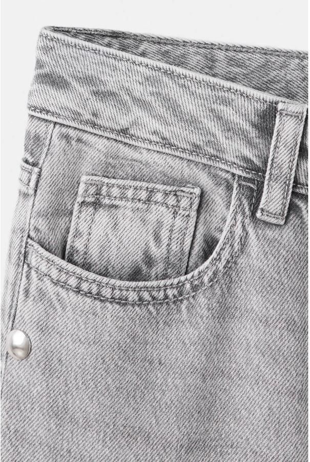 MANGO TEEN wide leg jeans met studs changeant grijs - Foto 3