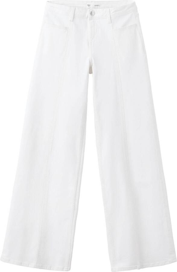 MANGO TEEN wide leg jeans naturel wit