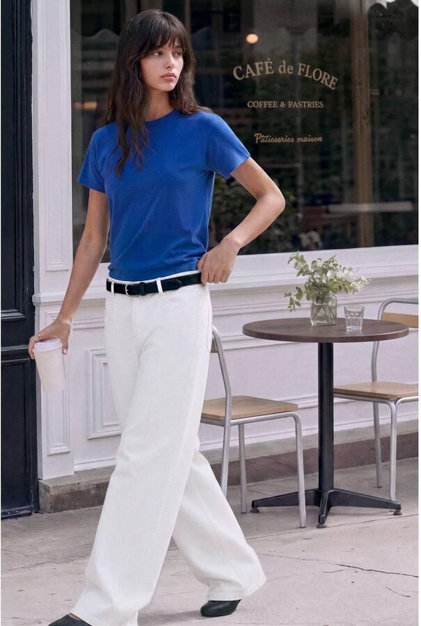 MANGO TEEN wide leg jeans naturel wit - Foto 3