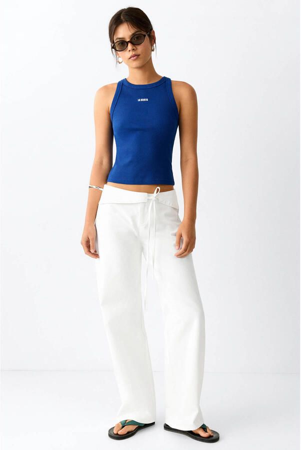 MANGO TEEN wide leg jeans wit
