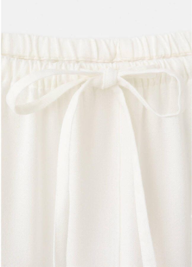 MANGO TEEN wide leg regular waist casual broek wit - Foto 2