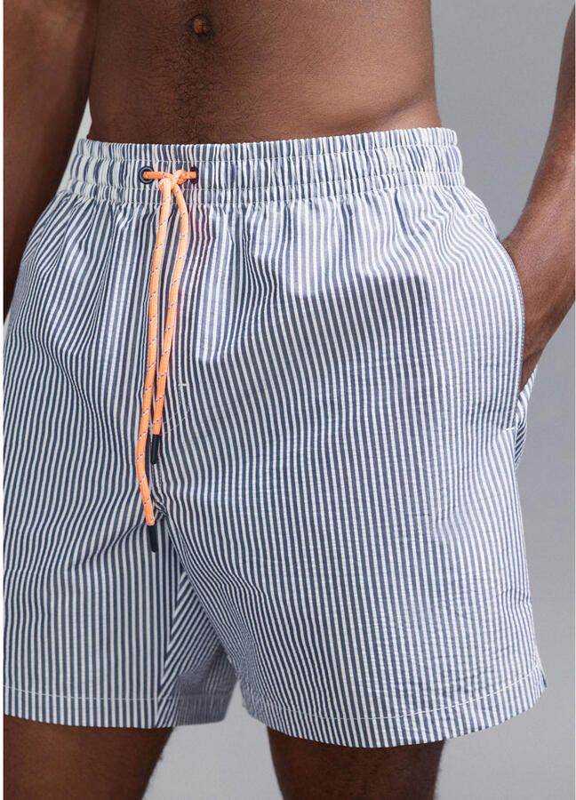 MANGO TEEN zwemshort gestreept blauw wit - Foto 2