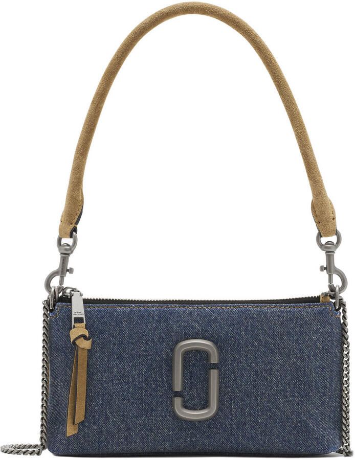 Marc Jacobs denim schoudertas The Pochette blauw