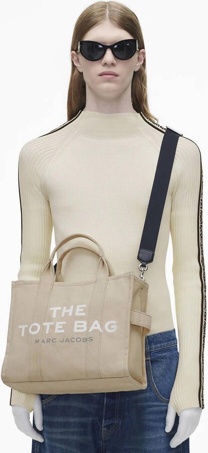 Marc Jacobs Beige Canvas Tote Tas met Afneembare Schouderband Beige Dames