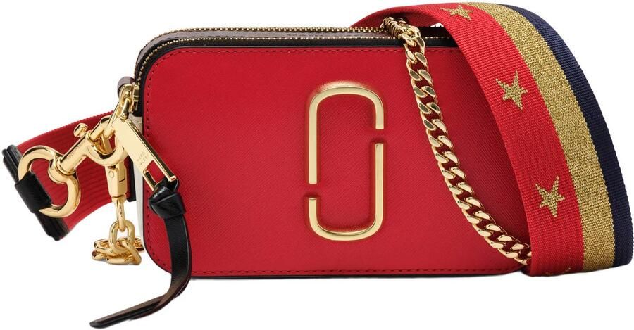 Marc Jacobs leren crossbody tas rood