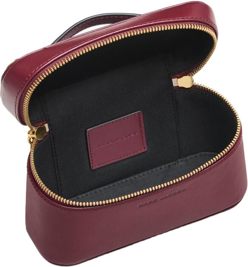 Marc Jacobs leren crossbody tas The E W Vanity Bag donkerrood - Foto 2