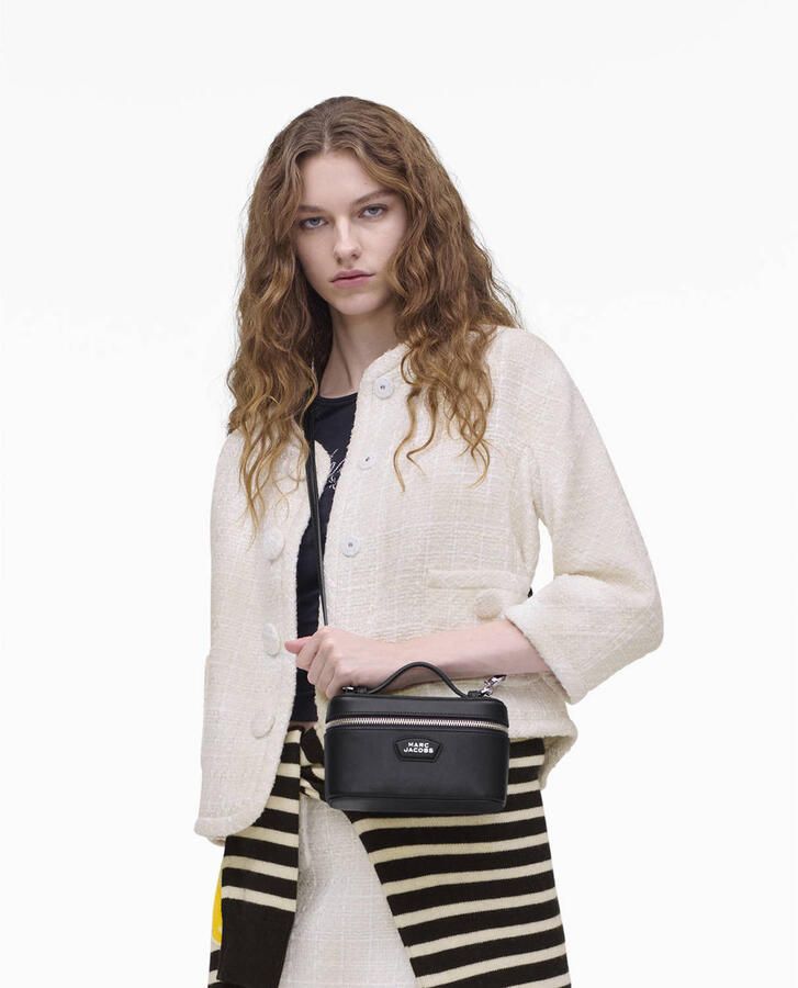 Marc Jacobs leren crossbody tas The E W Vanity Bag zwart