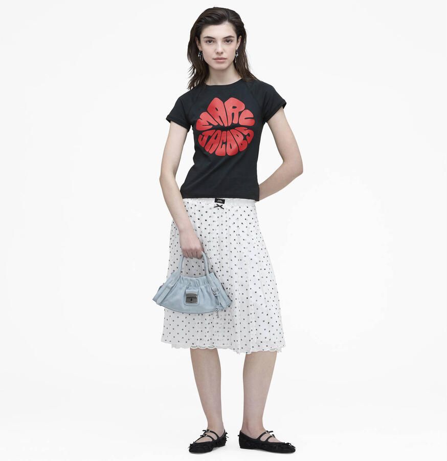 Marc Jacobs leren crossbody tas The Small Satchel blauw - Foto 2
