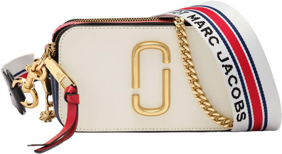 Marc Jacobs leren crossbody tas The Snapshot blauw rood
