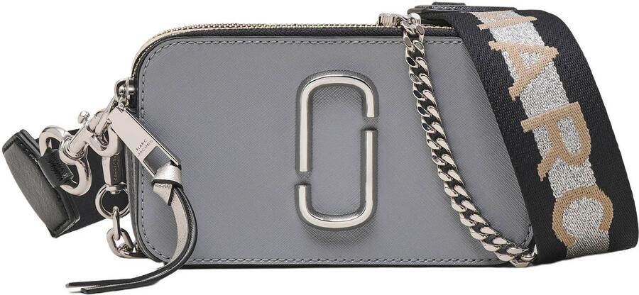 Marc Jacobs leren crossbody tas The Snapshot grijs