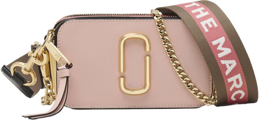 Marc Jacobs leren crossbody tas The Snapshot lichtroze