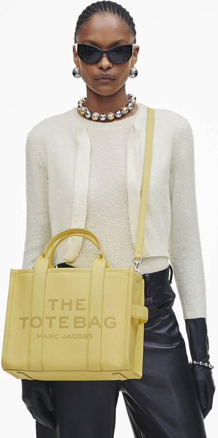 Marc Jacobs leren handtas The Medium Tote geel