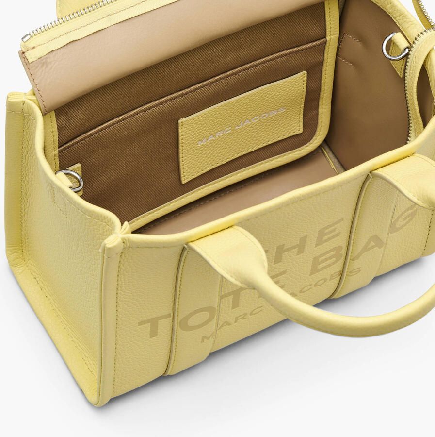 Marc Jacobs leren handtas The Small Tote geel - Foto 2
