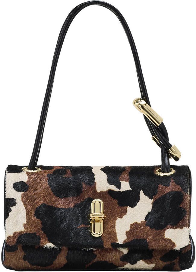 Marc Jacobs leren schoudertas The Mini Dual bruin zwart