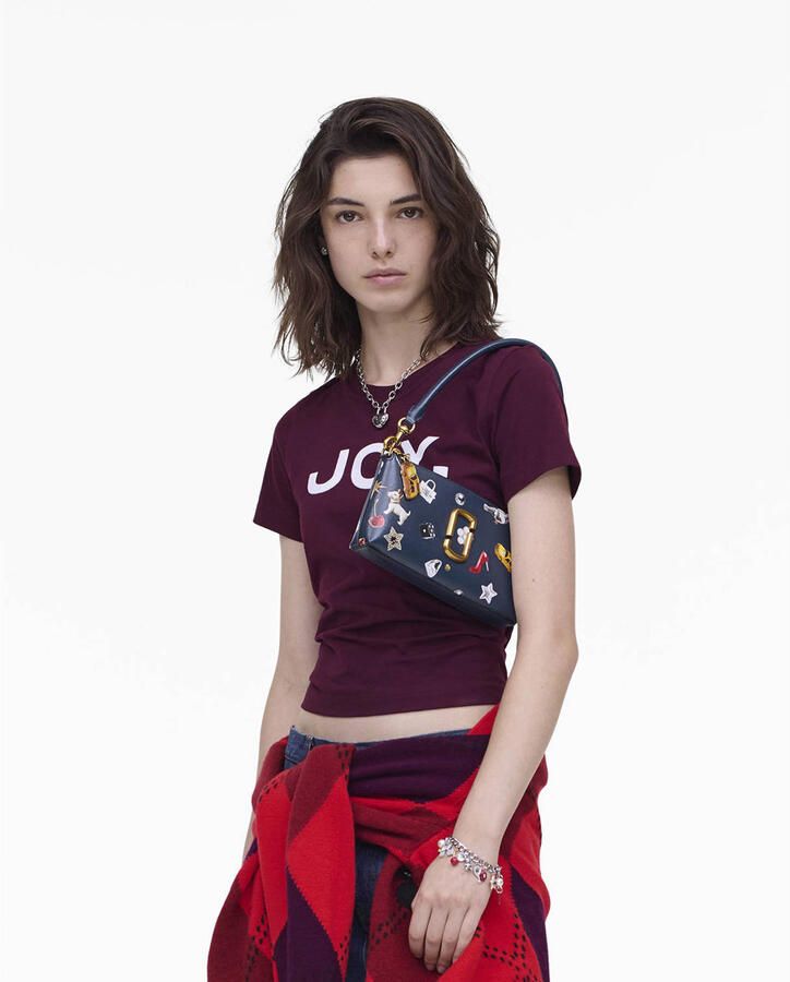 Marc Jacobs leren schoudertas The Pochette blauw - Foto 2