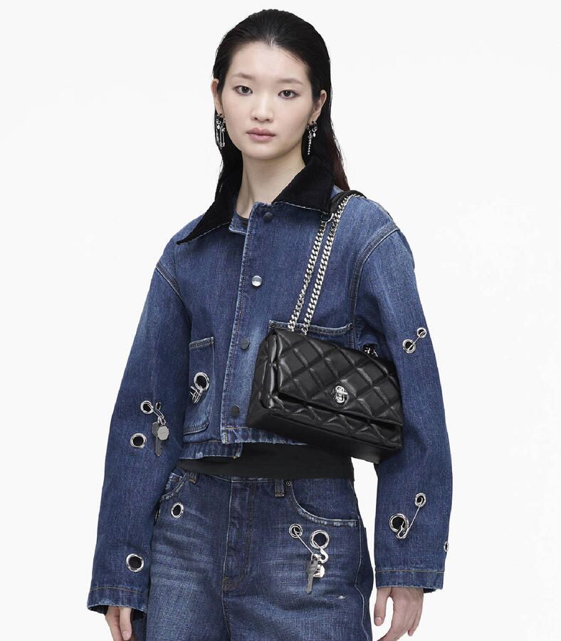 Marc Jacobs leren schoudertas The Slim Dual Chain zwart - Foto 3
