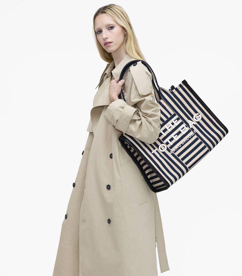 Marc Jacobs shopper The Large Tote donkerblauw - Foto 3