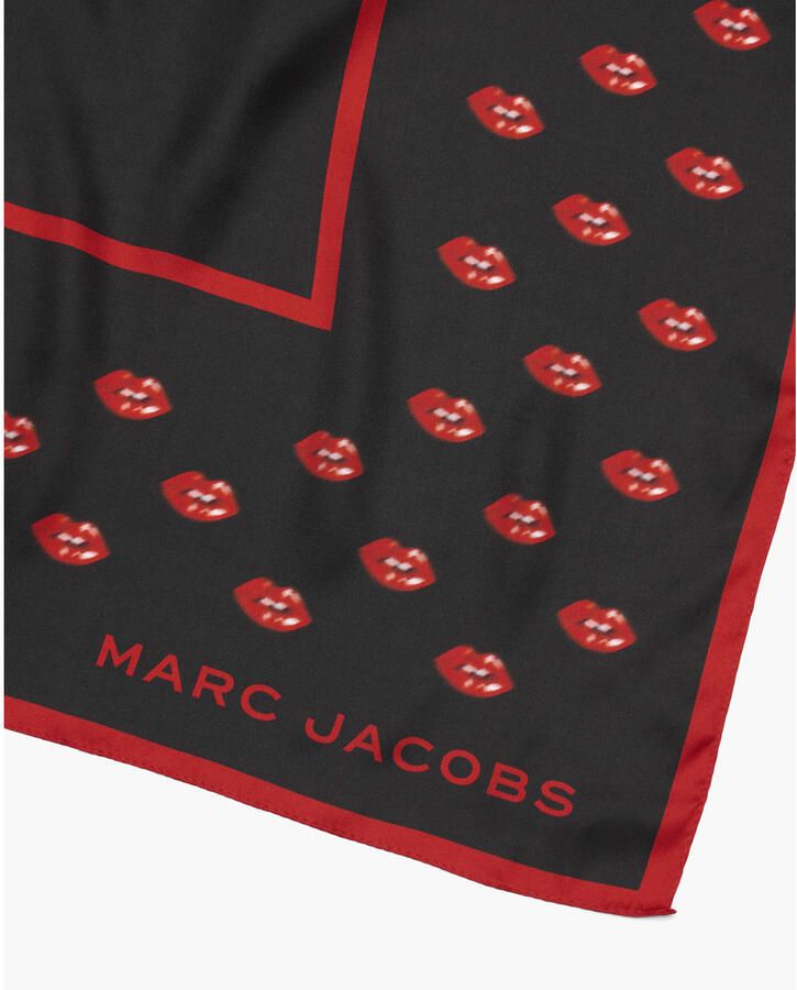 Marc Jacobs sjaal Blurred Lips zwart - Foto 2