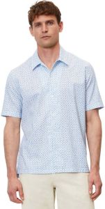 Marc O'Polo regular fit overhemd met all over print multi white cotton