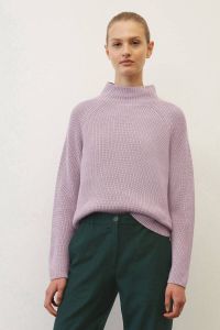 Marc O'Polo Mock-neck knit jumper in a regular fit Paars
