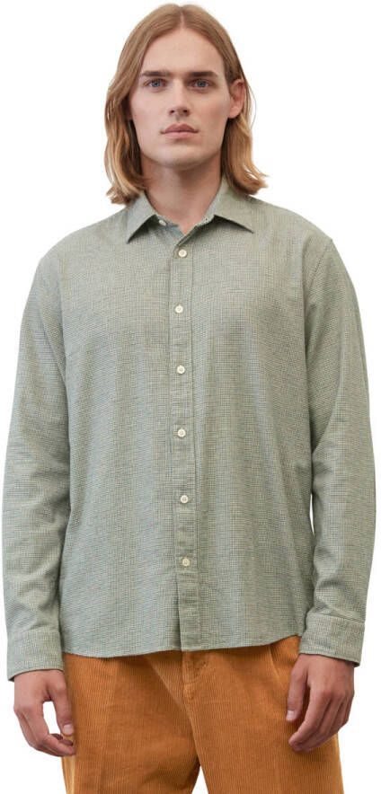 Marc O'Polo regular fit overhemd met all over print gray silk