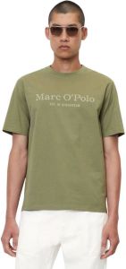 Marc O'Polo regular fit T-shirt met logo olive