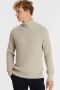 Marc O'Polo ribgebreide coltrui met wol gray silk - Thumbnail 1