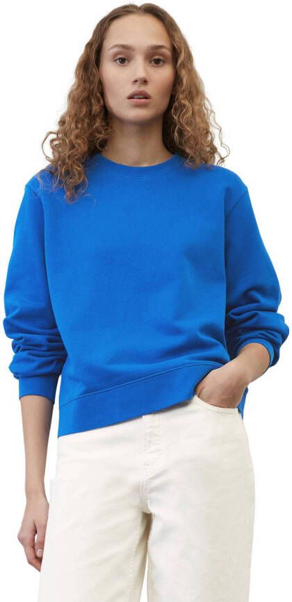 Marc O'Polo sweater met tekst blauw wit