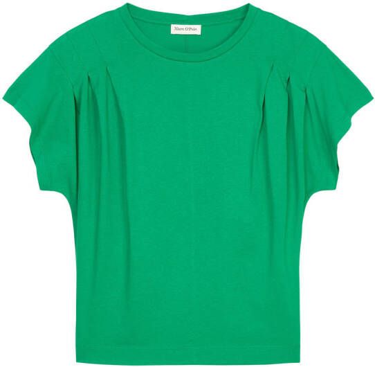 Marc O'Polo T-shirt met plooien groen