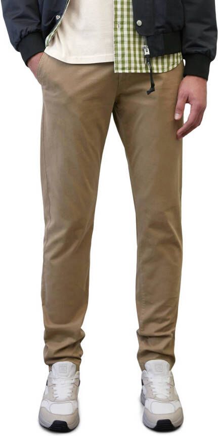 Marc O'Polo tapered fit broek soft mocca