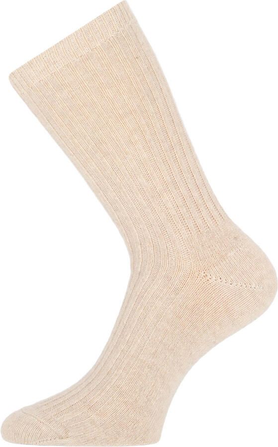 Marcmarcs rib gebreide sokken Cashmere beige