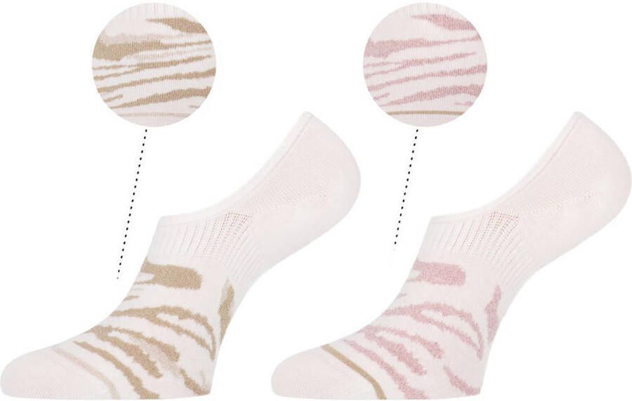 Marcmarcs no-show sneakersokken Bridget ecru beige (set van 2)