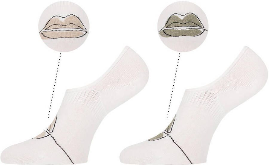 Marcmarcs no-show sneakersokken Carol ecru beige (set van 2)