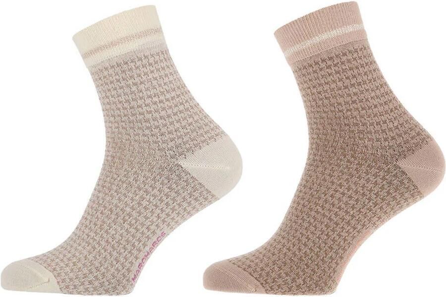 Marcmarcs sokken Trix set van 2 beige ecru