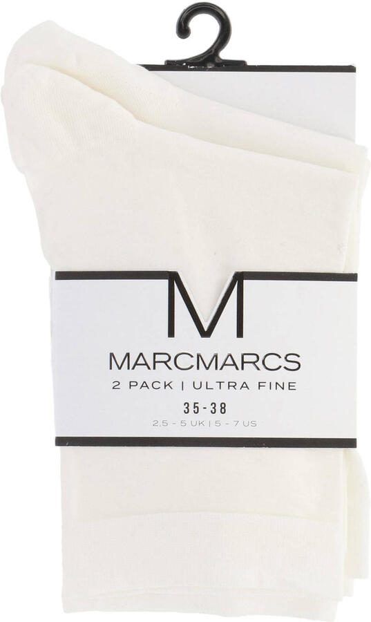 Marcmarcs sokken Ultra Fine wit (set van 2) - Foto 2