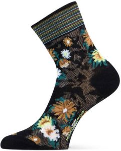 Marcmarcs sokken Alissa met bloemenprint zwart